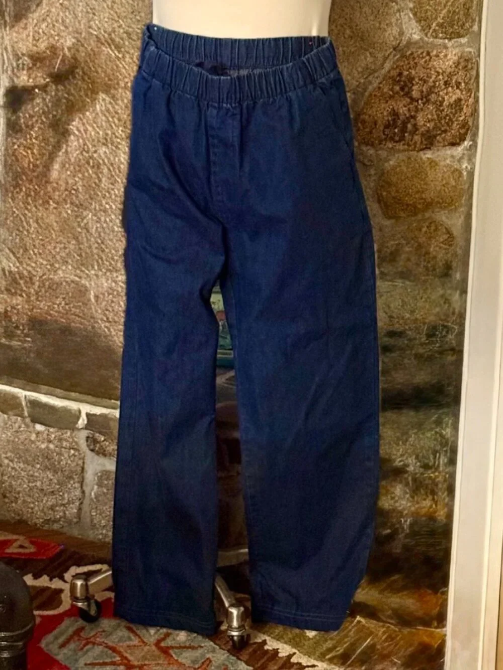 Banana Republic Tailored Slim Fit 100% Linen Cargo Pants Men's 38 Blue